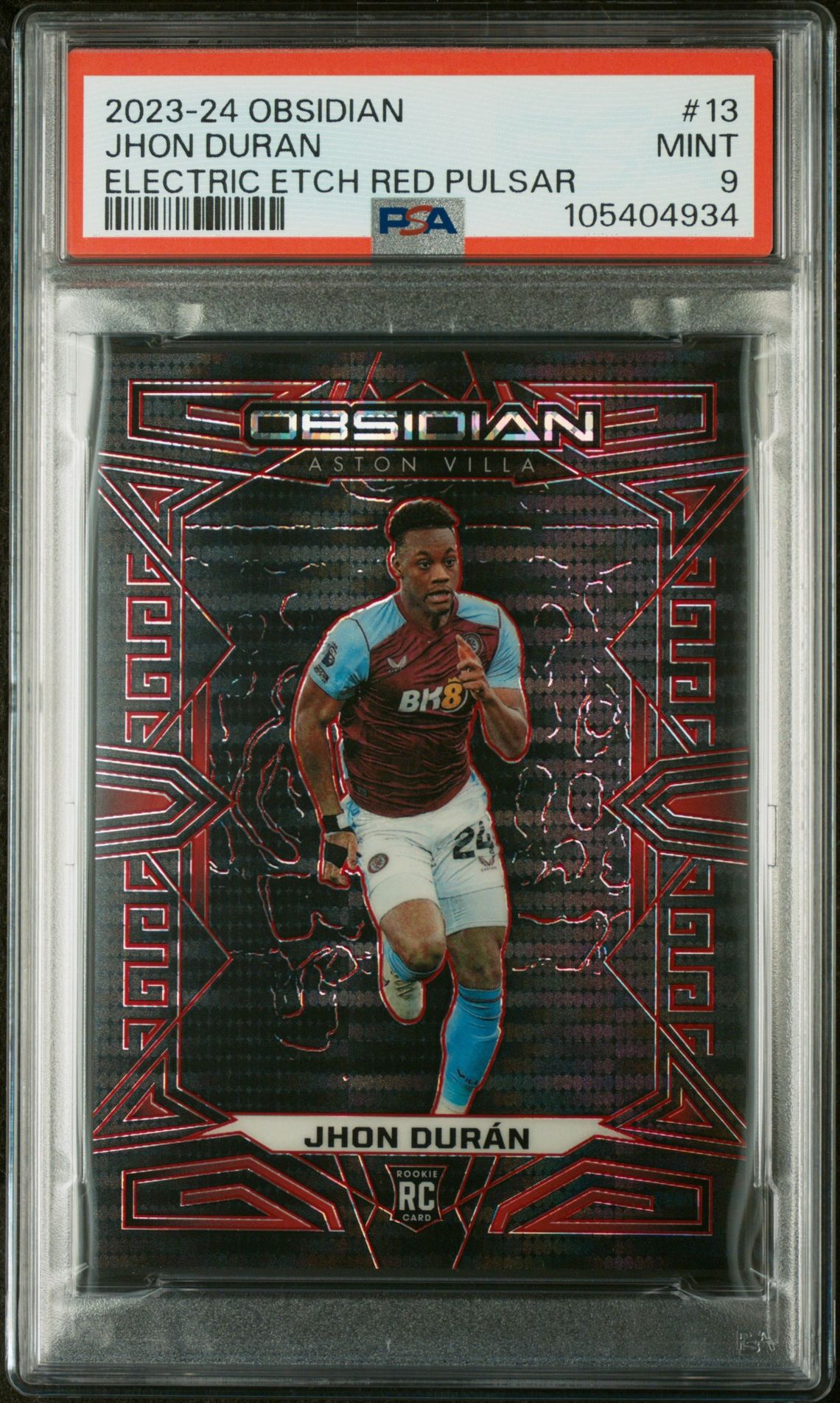 2023 Panini PANINI OBSIDIAN ELECTRIC ETCH RED PULSAR #13 Jhon Duran front