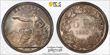 1850 A 5 Fr MS61