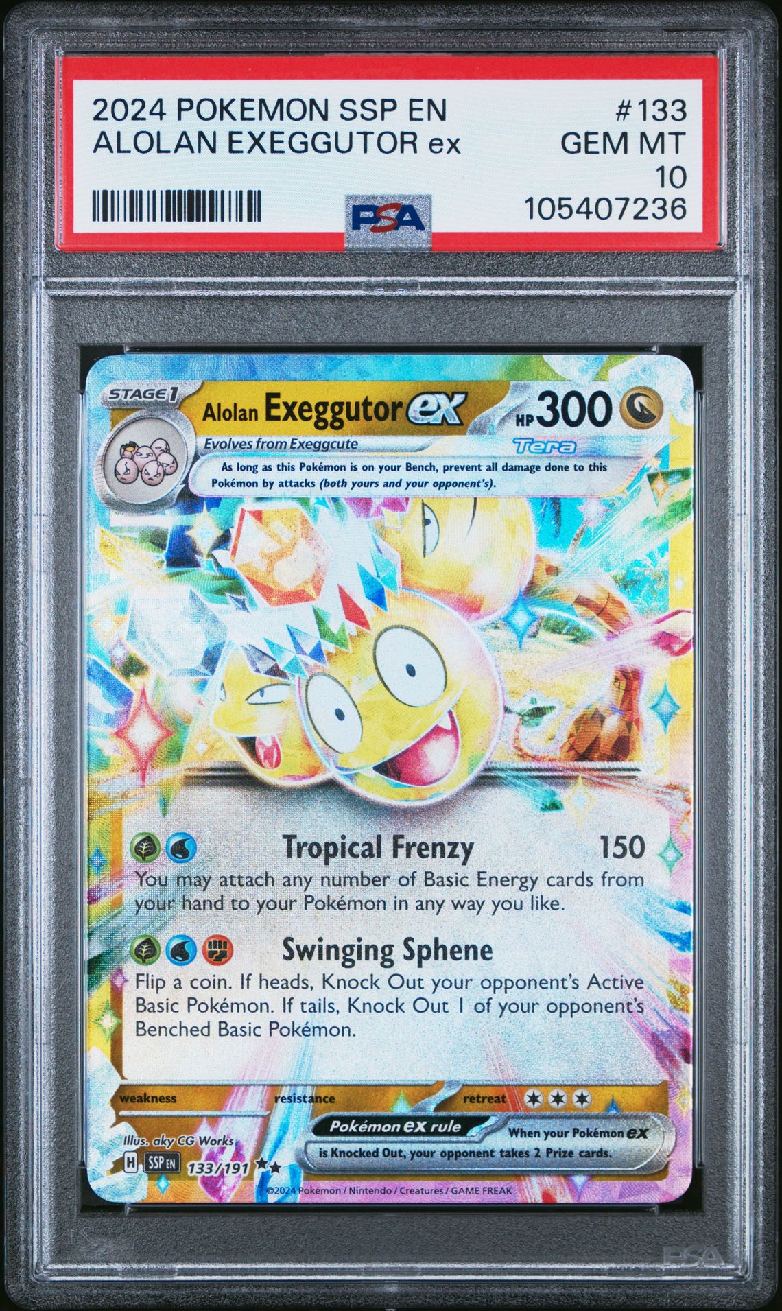 2024 Pokemon POKEMON SSP EN-SURGING SPARKS #133 Alolan Exeggutor Ex front
