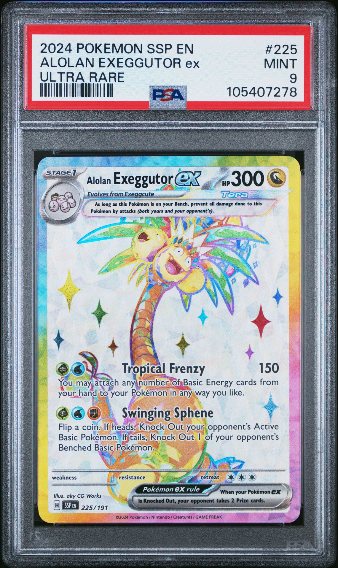 2024 Pokemon POKEMON SSP EN-SURGING SPARKS ULTRA RARE #225 Alolan Exeggutor Ex front
