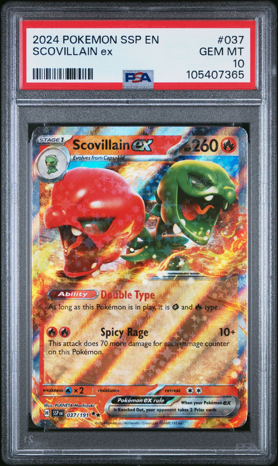 2024 Pokemon POKEMON SSP EN-SURGING SPARKS #037 Scovillain Ex front