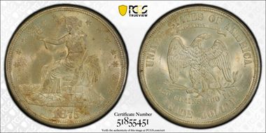 1875-S T$1 MS64