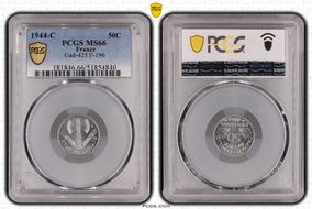 1944-C 50C Gad-425 F-196 MS66