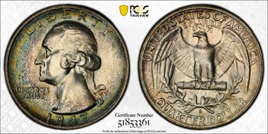 1947-S/S 25C RPM, FS-501 MS67