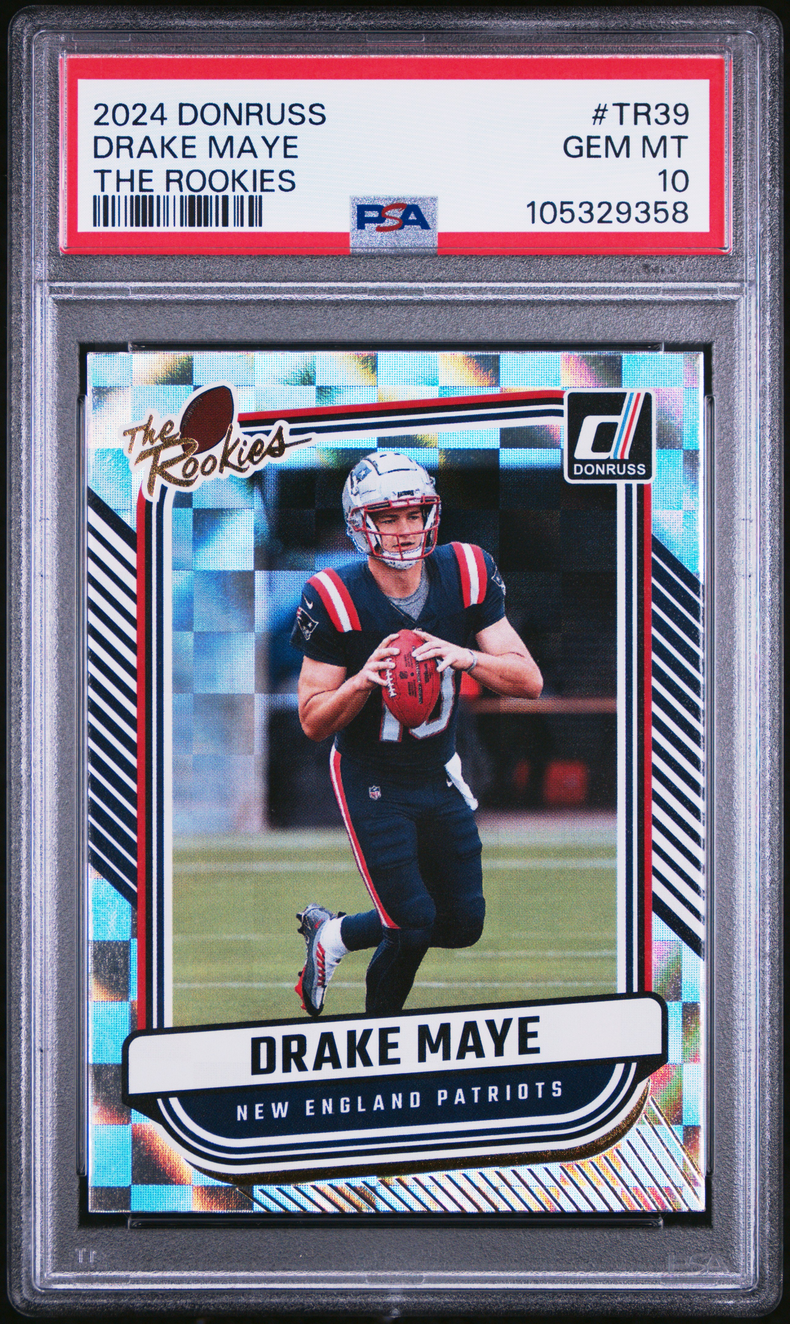 2024 Panini Donruss The Rookies Drake Maye #Tr39 Gem Mt 10 front
