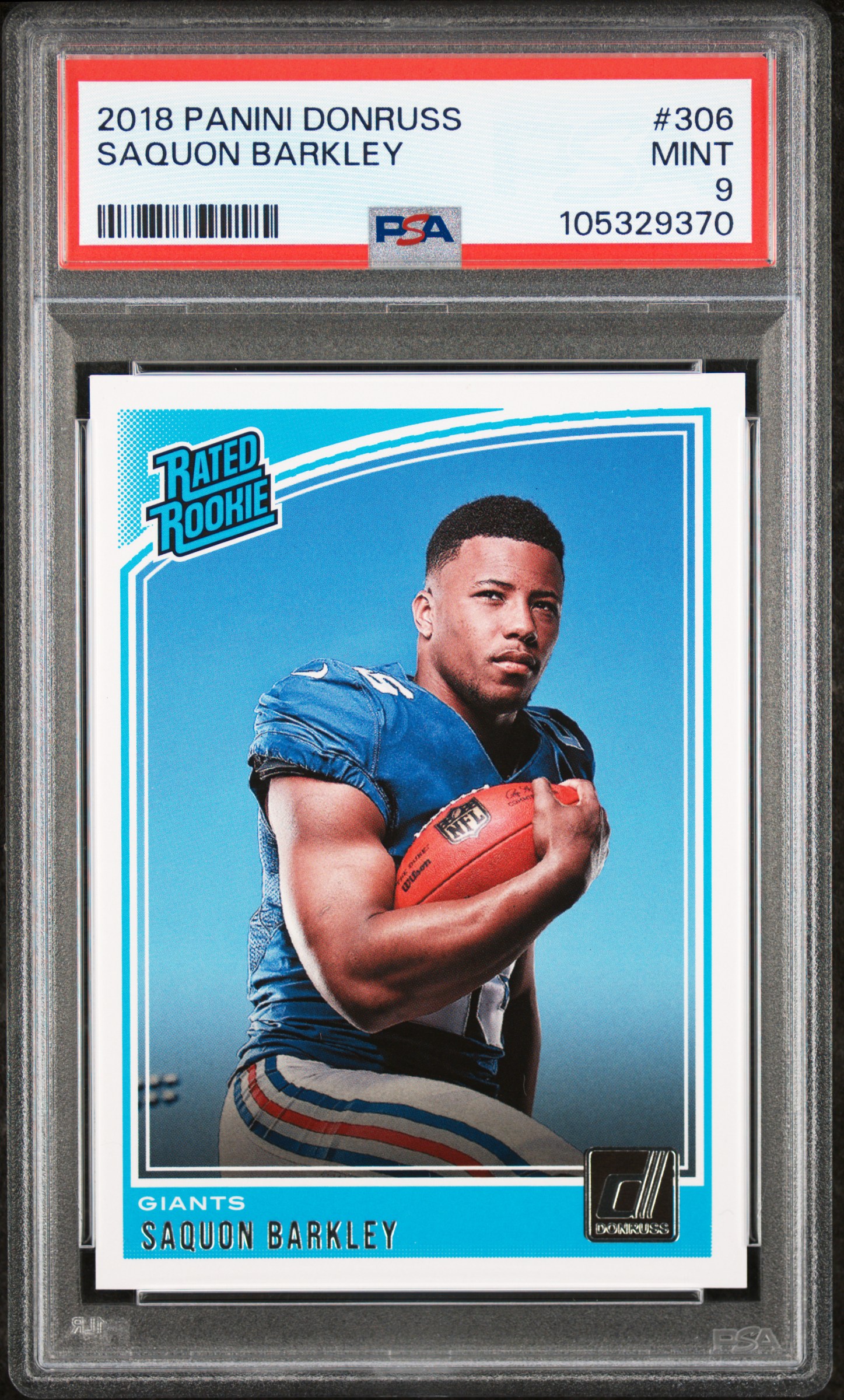 2018 Panini Donruss Saquon Barkley #306 Mint 9 front