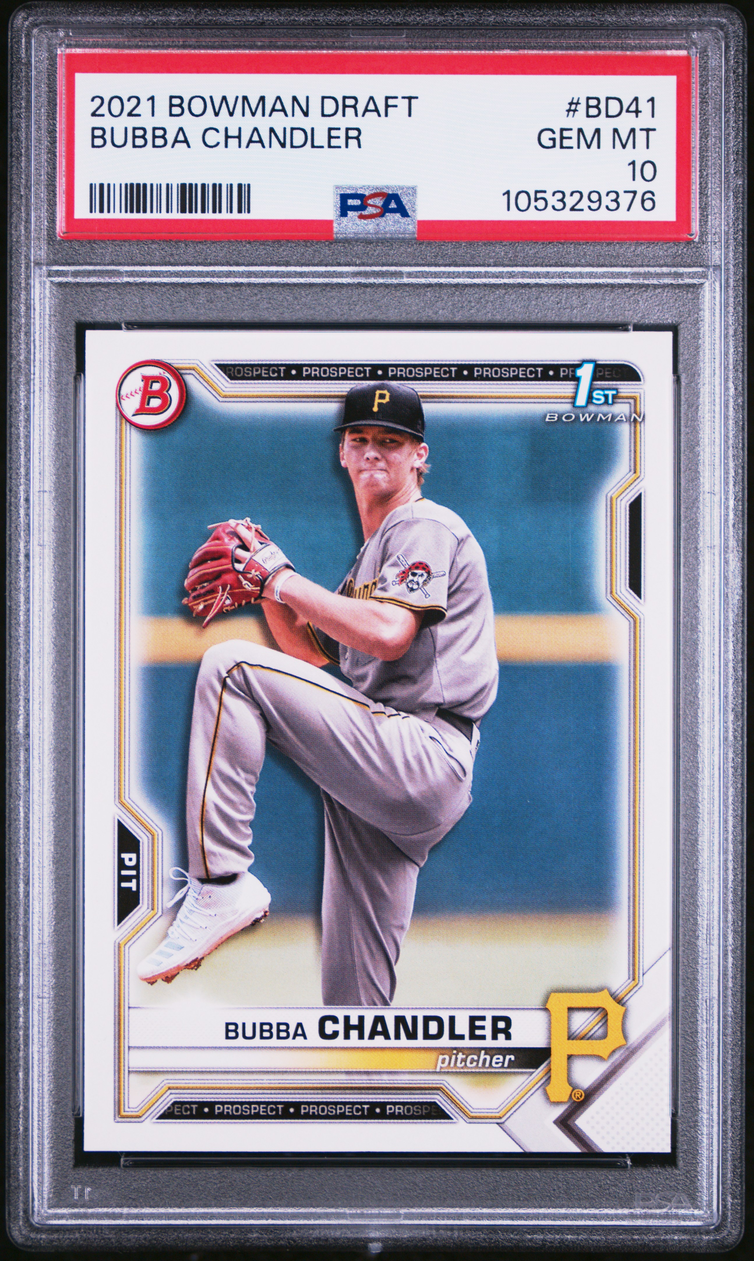 2021 Bowman Draft Bubba Chandler #Bd41 Gem Mt 10 front