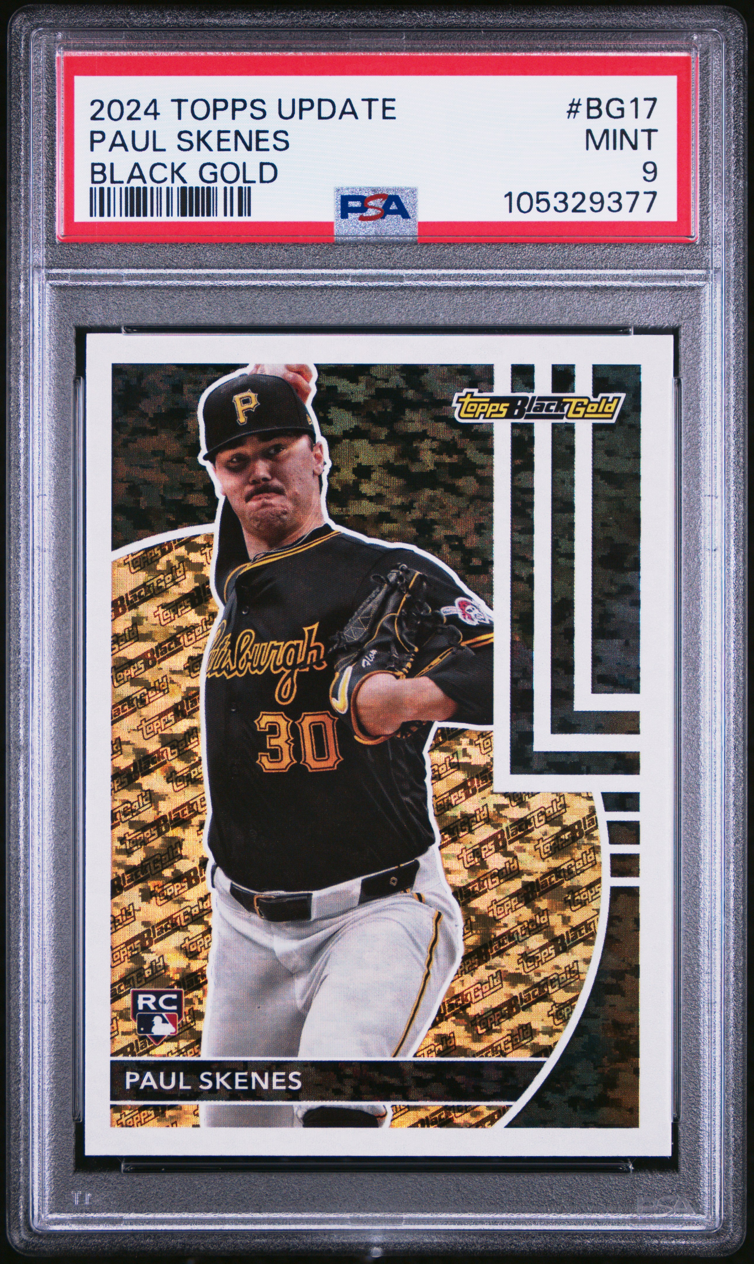 2024 Topps Update Topps Black Gold Paul Skenes #Bg17 Mint 9 front