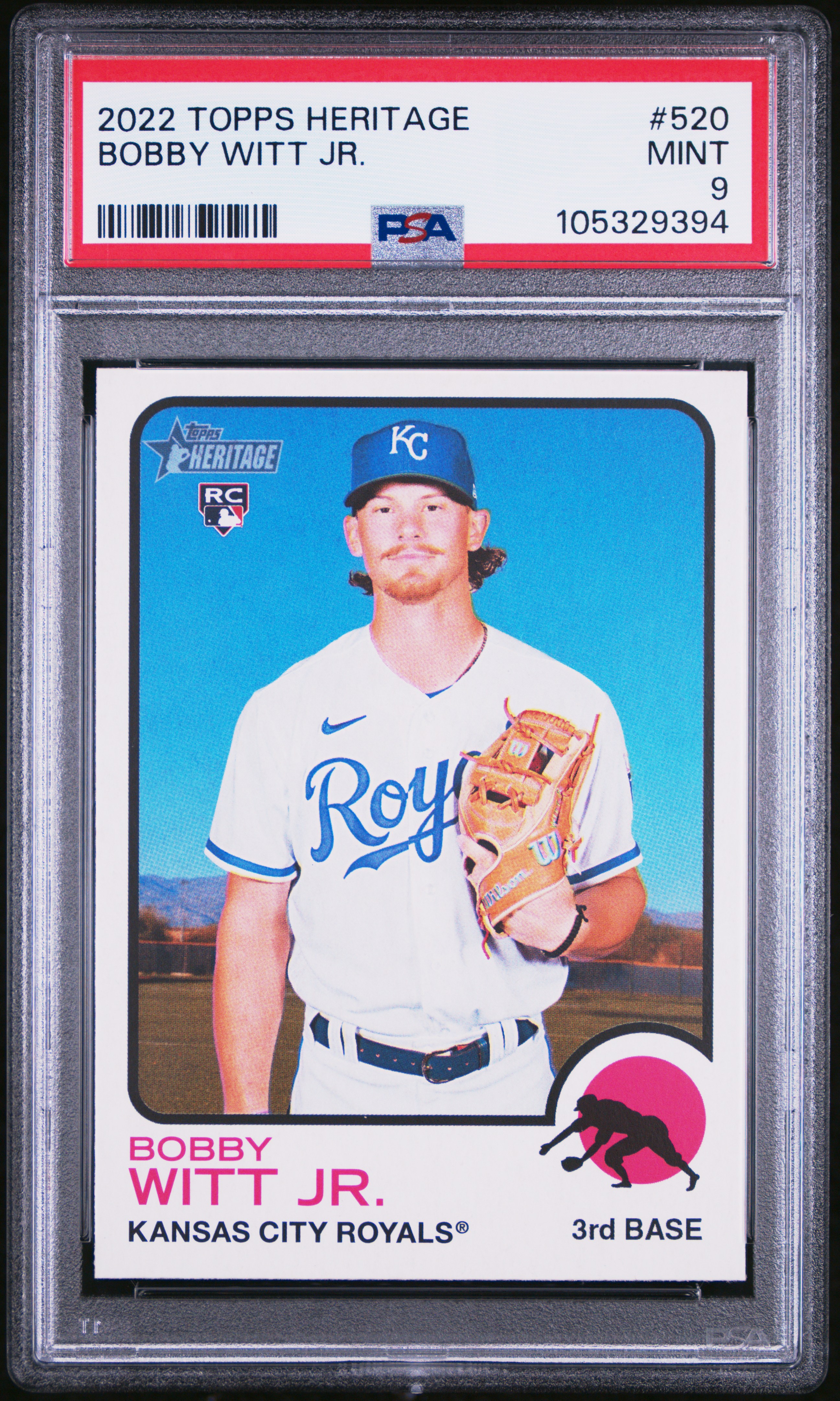 2022 Topps Heritage Bobby Witt Jr. #520 Mint 9 front