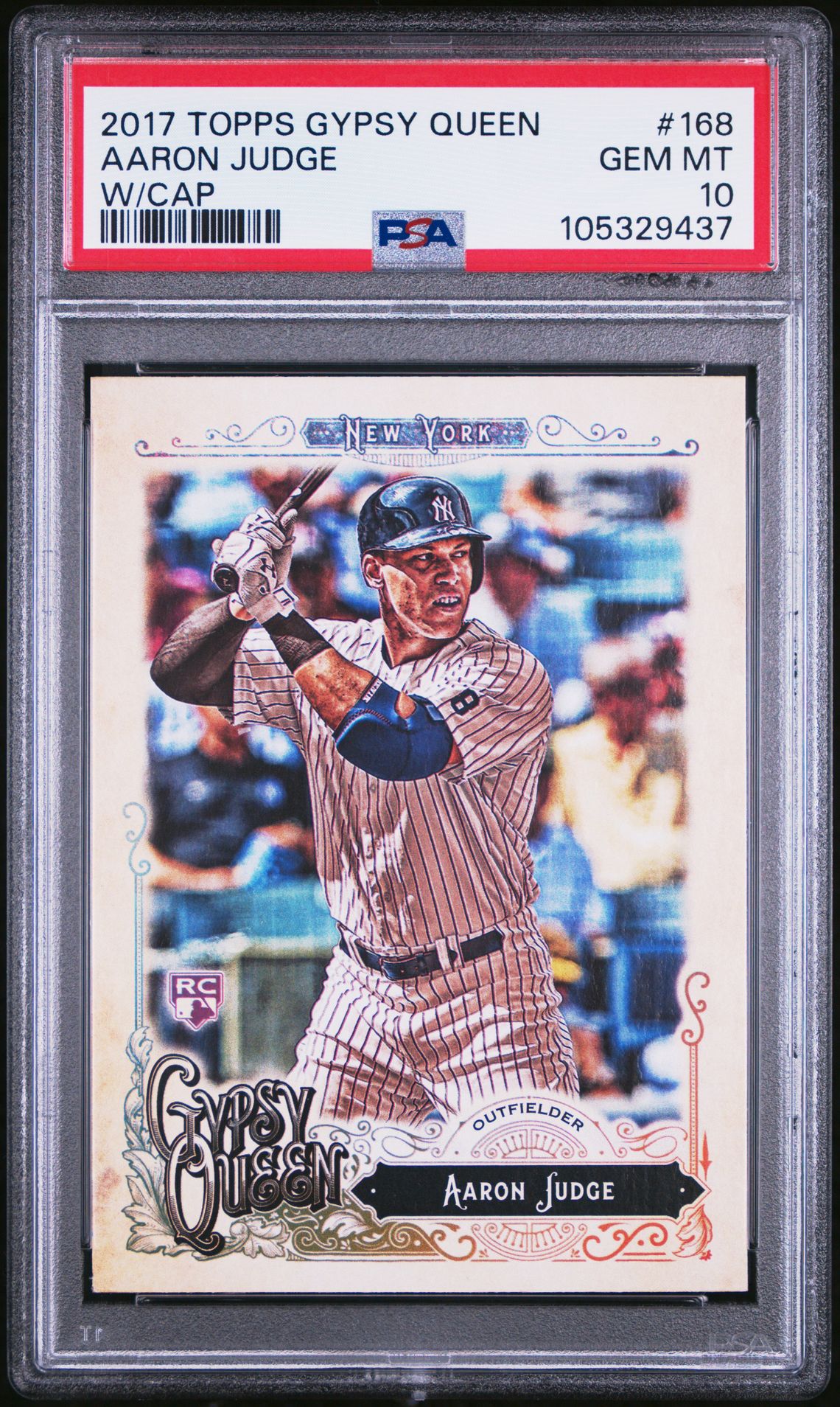 2017 Topps Gypsy Queen Aaron Judge #168 (W/Cap) Gem Mt 10 front