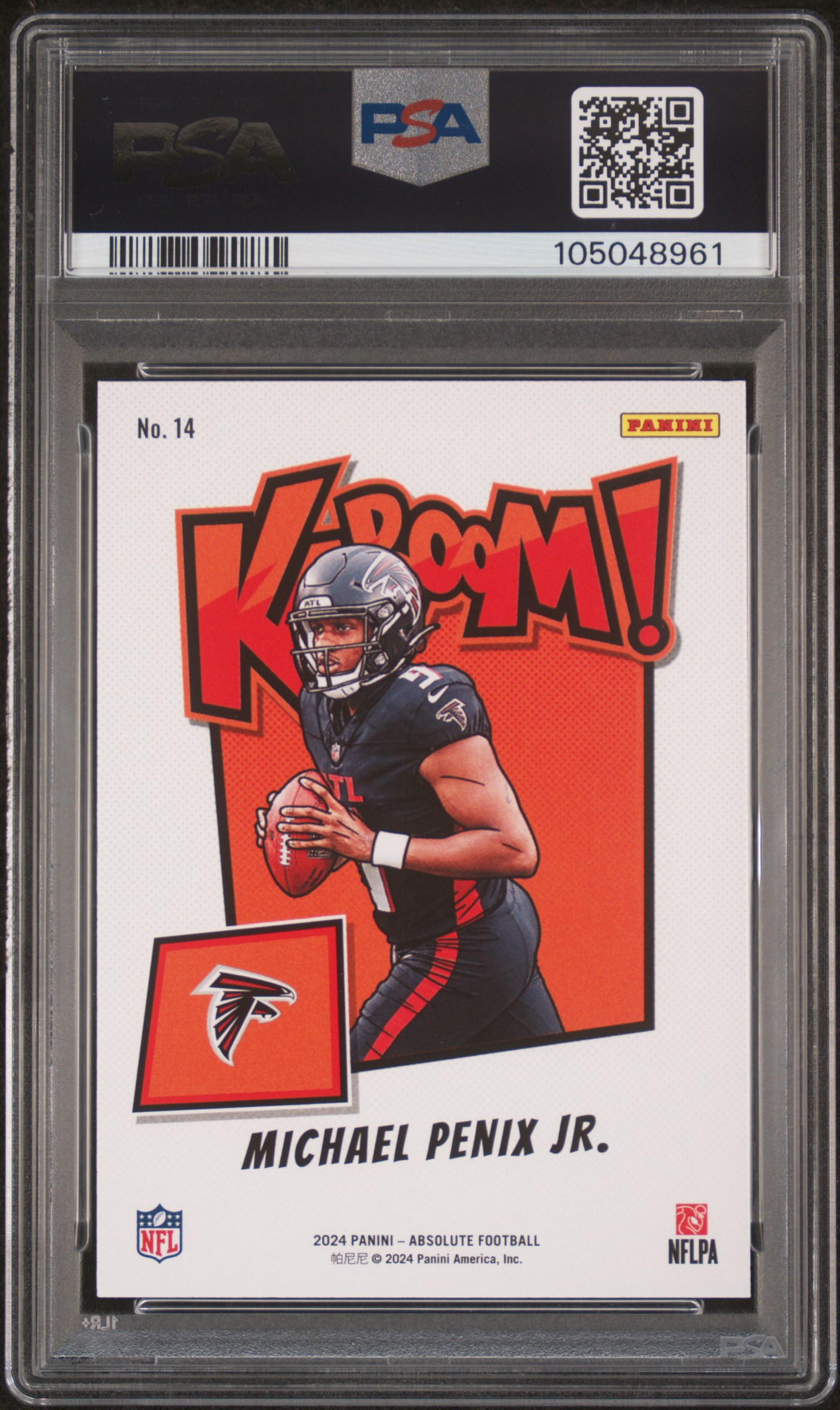 2024 Panini Absolute Kaboom! Horizontal Michael Penix Jr. #14 Mint 9 back