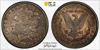 1892-CC $1 AU58