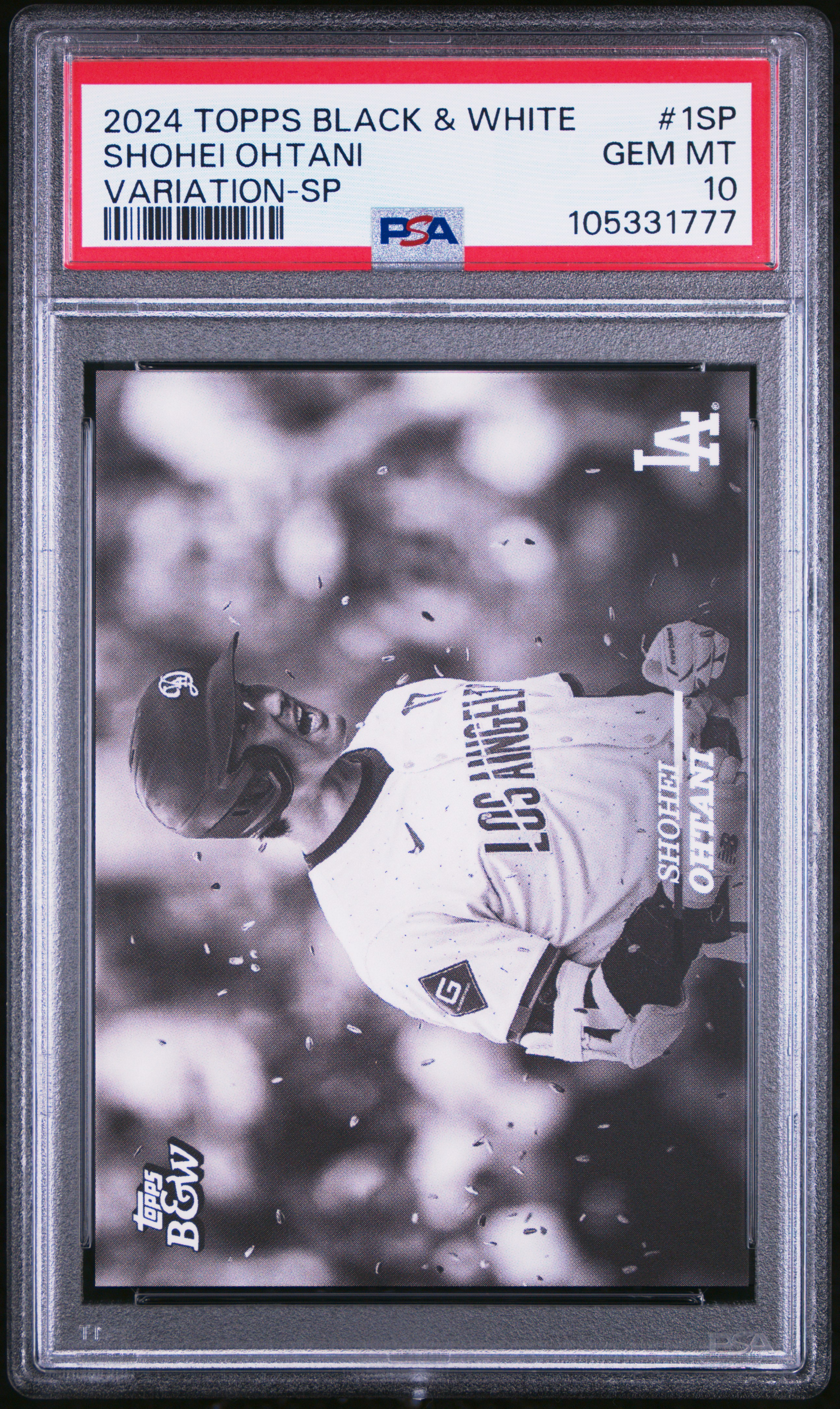 2024 Topps Black And White Shohei Ohtani #1Sp (Variation-Sp) Gem Mt 10 front