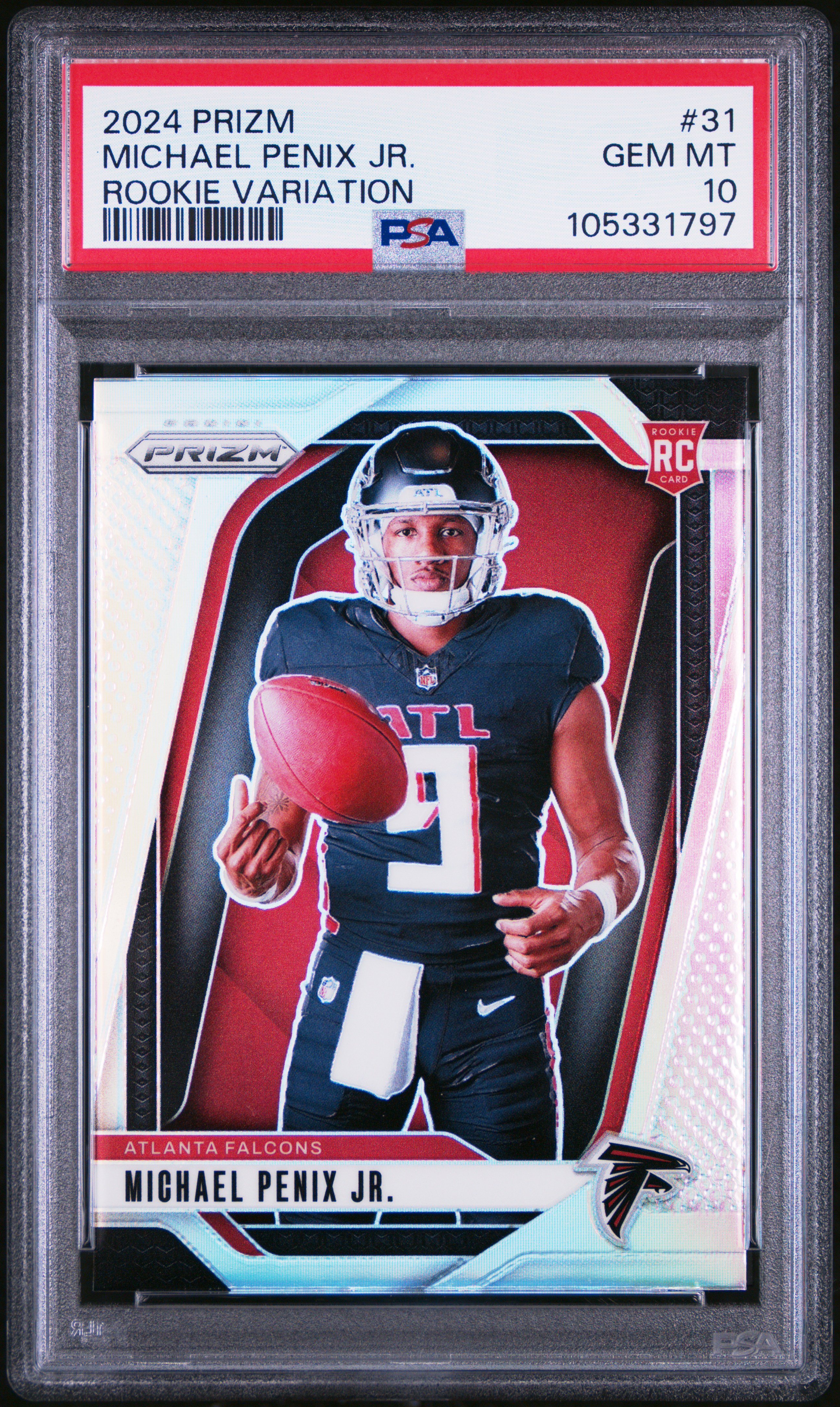 2024 Panini Prizm Rookie Variation Michael Penix Jr. #31 Gem Mt 10 front