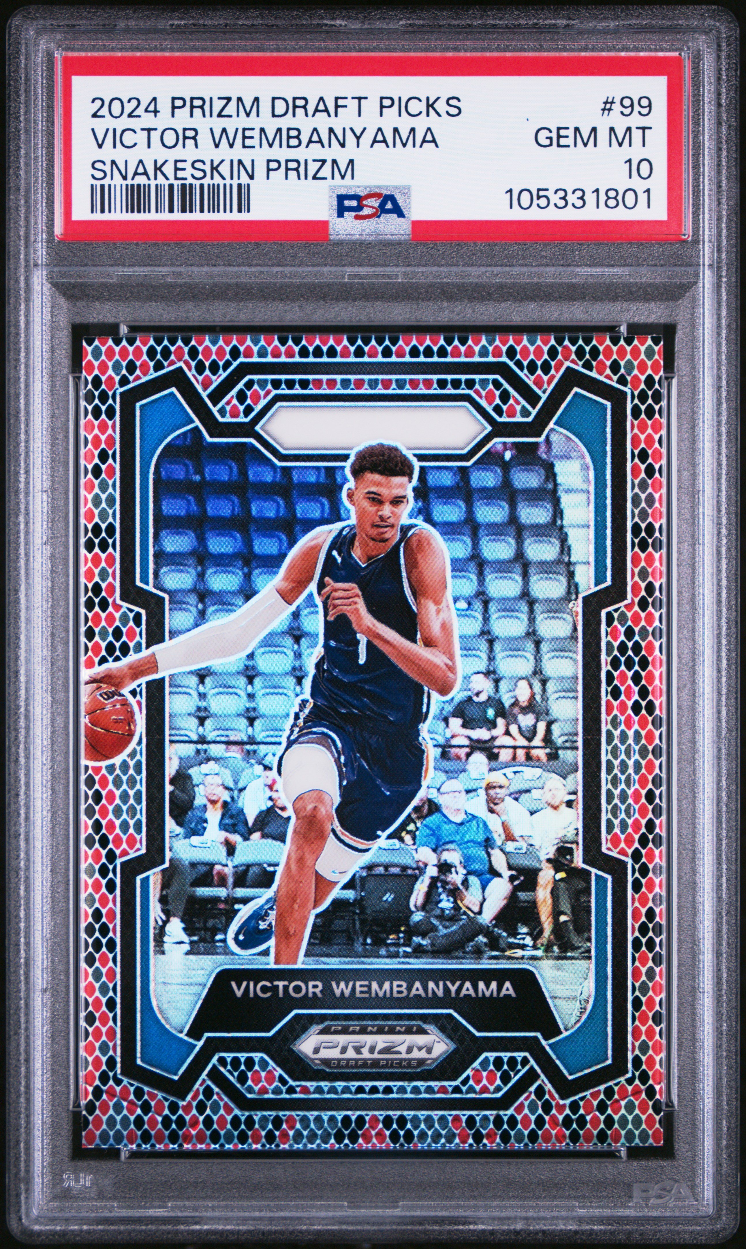 2024 Panini Prizm Draft Picks Victor Wembanyama #99 (Snakeskin Prizm) Gem Mt 10 front