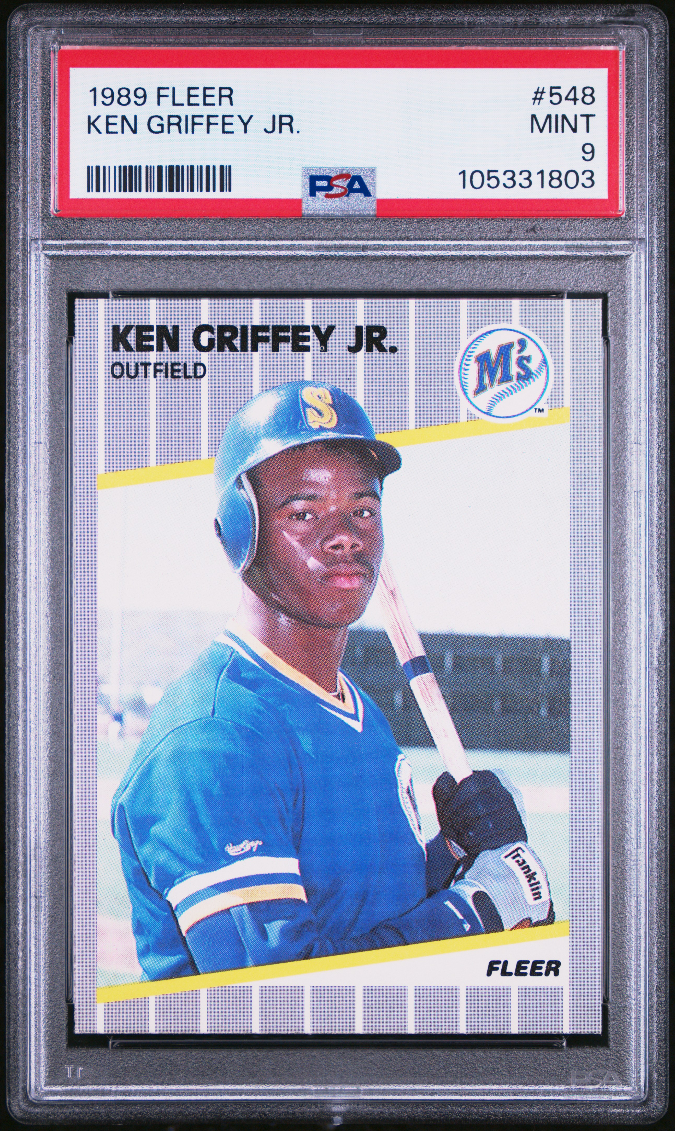 1989 Fleer Ken Griffey Jr. #548 Mint 9 front