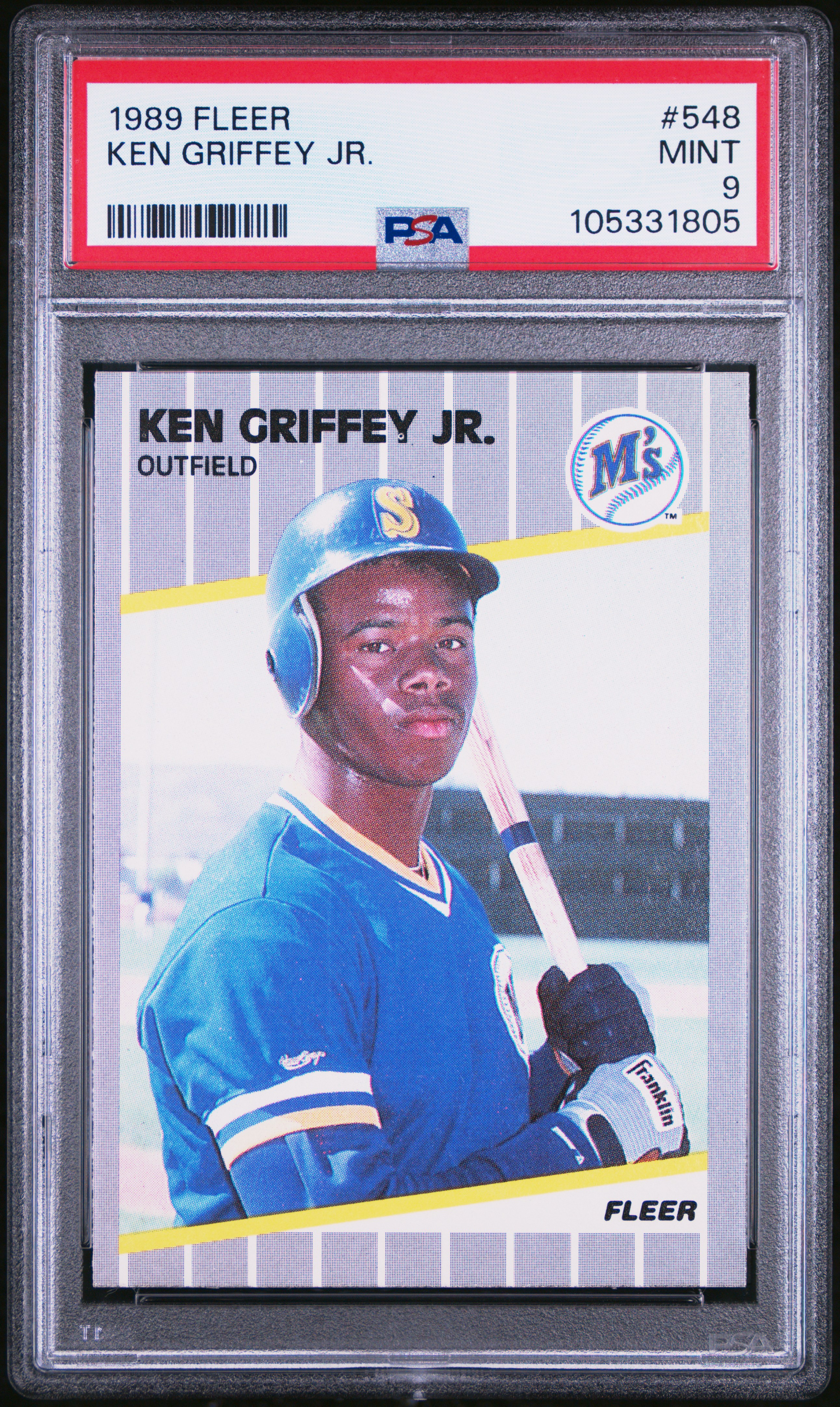 1989 Fleer Ken Griffey Jr. #548 Mint 9 front