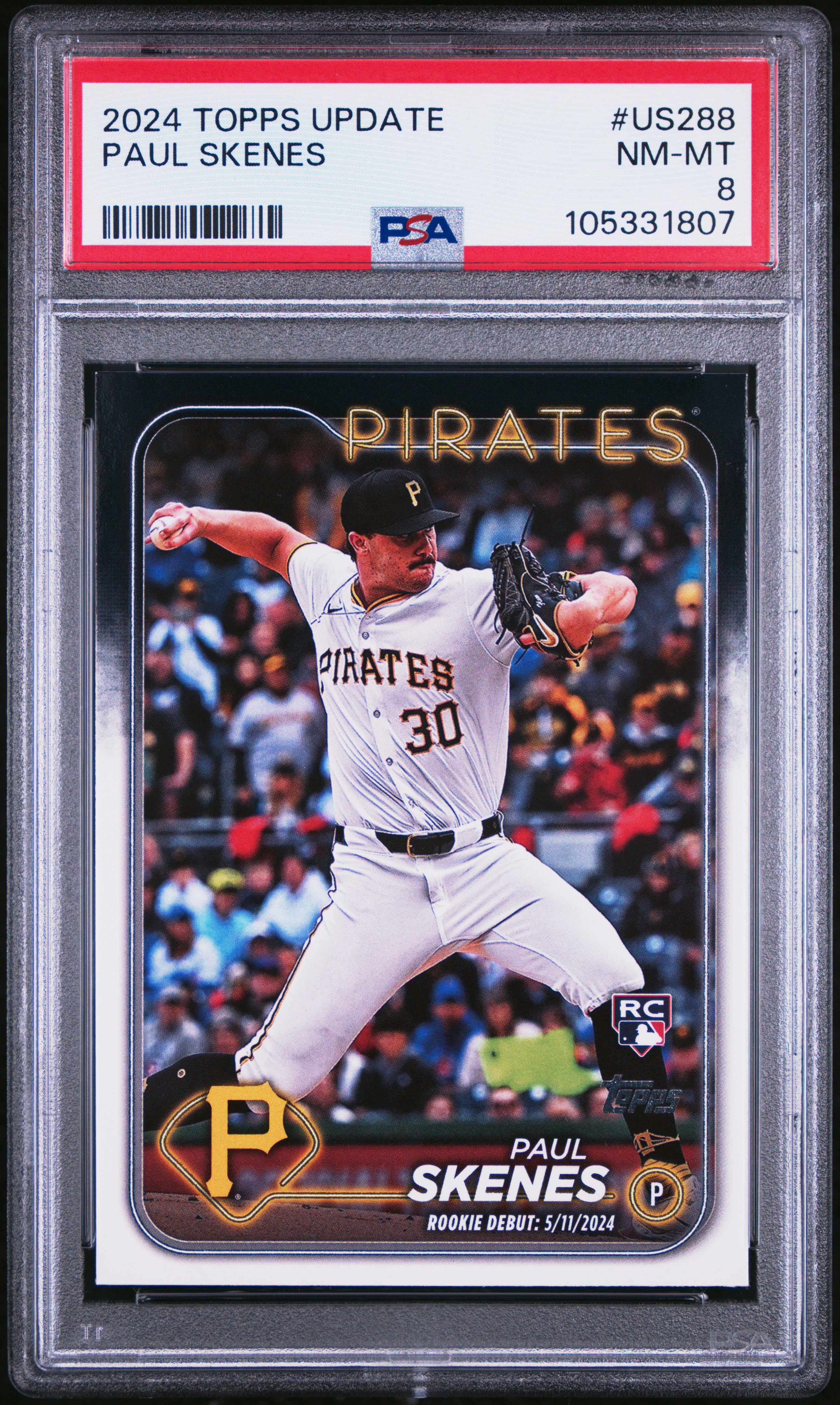 2024 Topps Update Paul Skenes #Us288 Nm-Mt 8 front