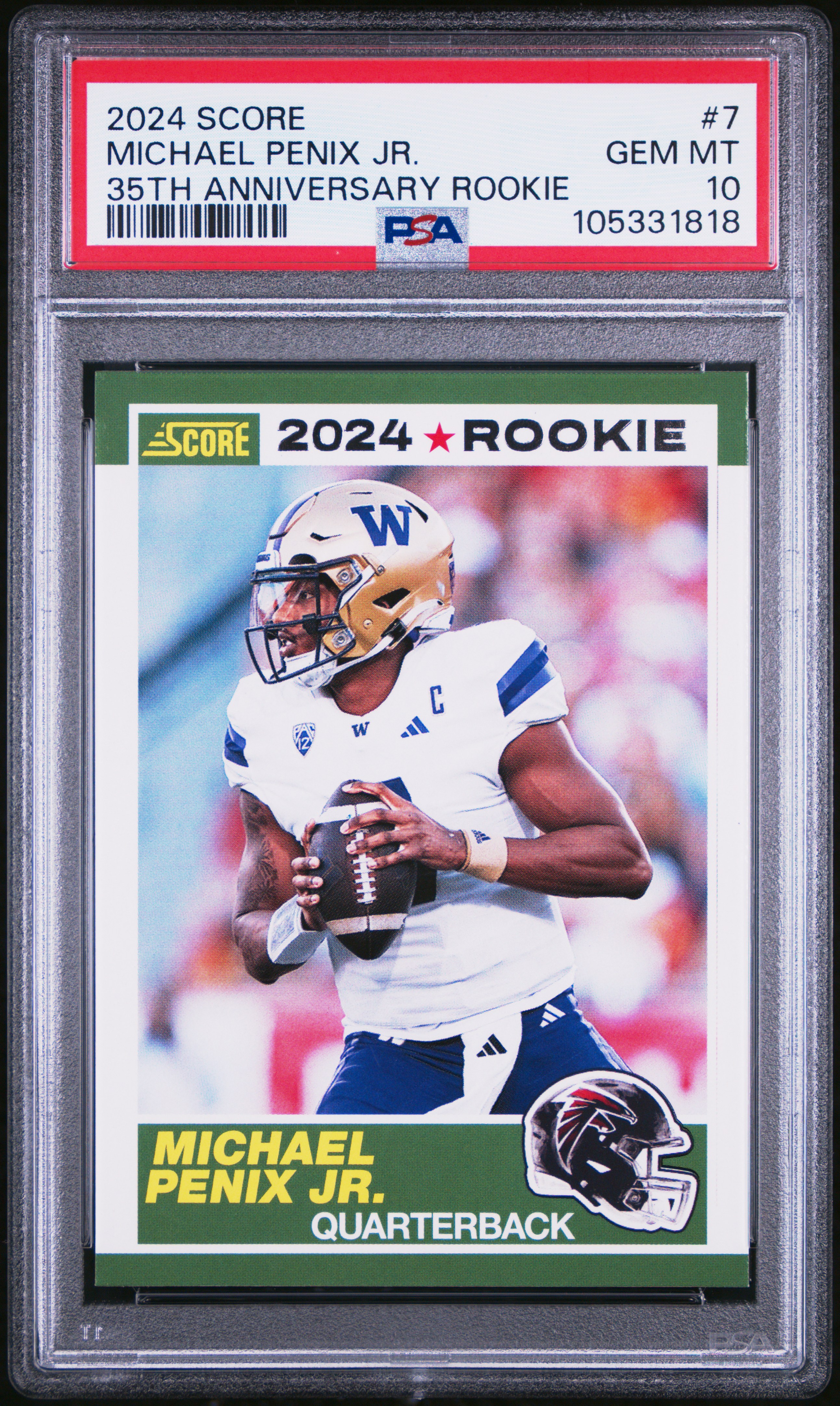 2024 Panini Score 35Th Anniversary Rookie Michael Penix Jr. #7 Gem Mt 10 front