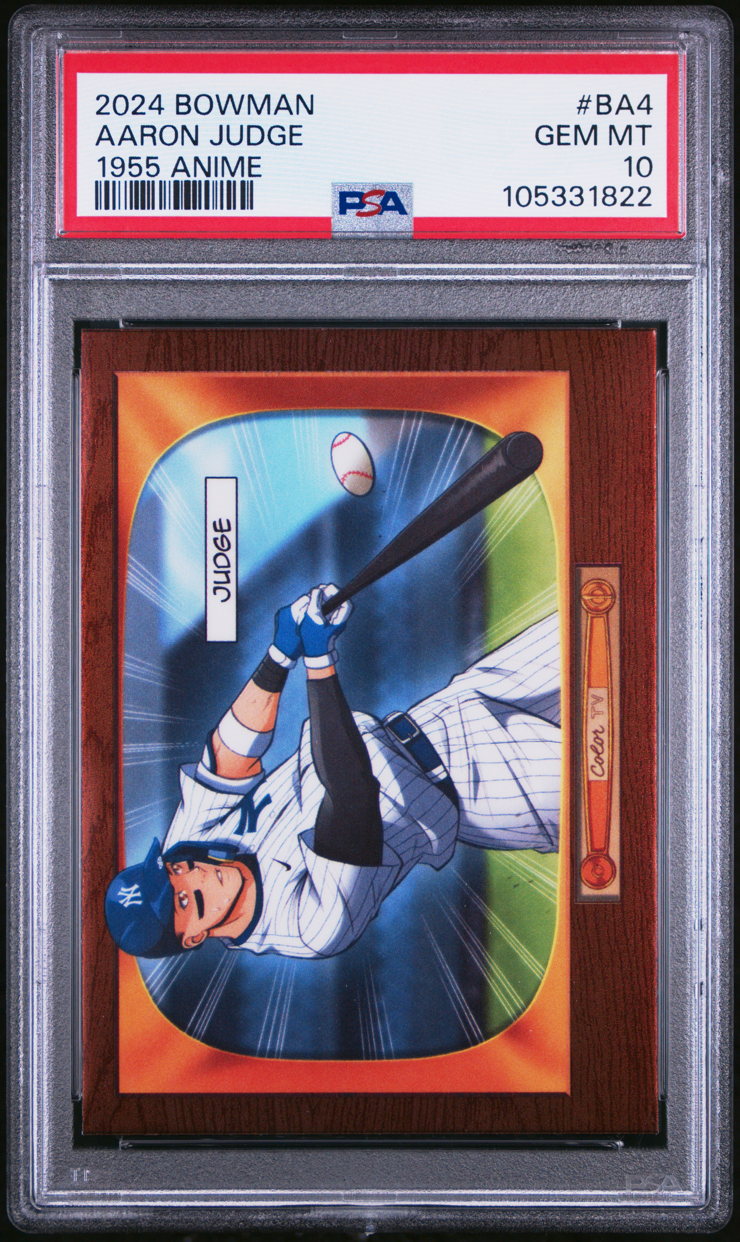 2024 Bowman 1955 Bowman Anime Aaron Judge #Ba4 Gem Mt 10 front