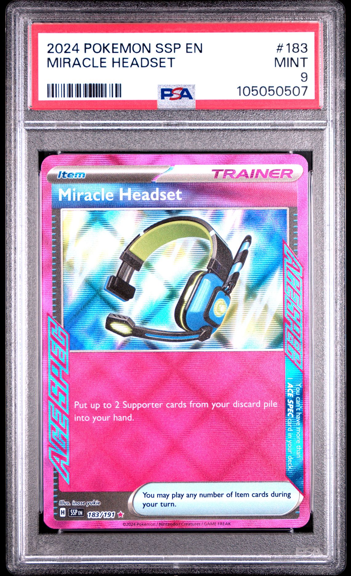 2024 Pokemon #183 Miracle Headset front