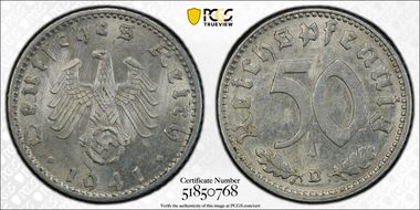 1941-D 50 Pfg J-372 N1