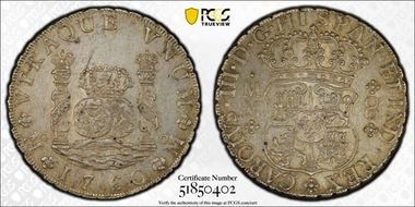 1760-Mo MM 8 R Yon-M8-60b1 Calico-1072 CAROLUS. III/FERDIN. VI MS62