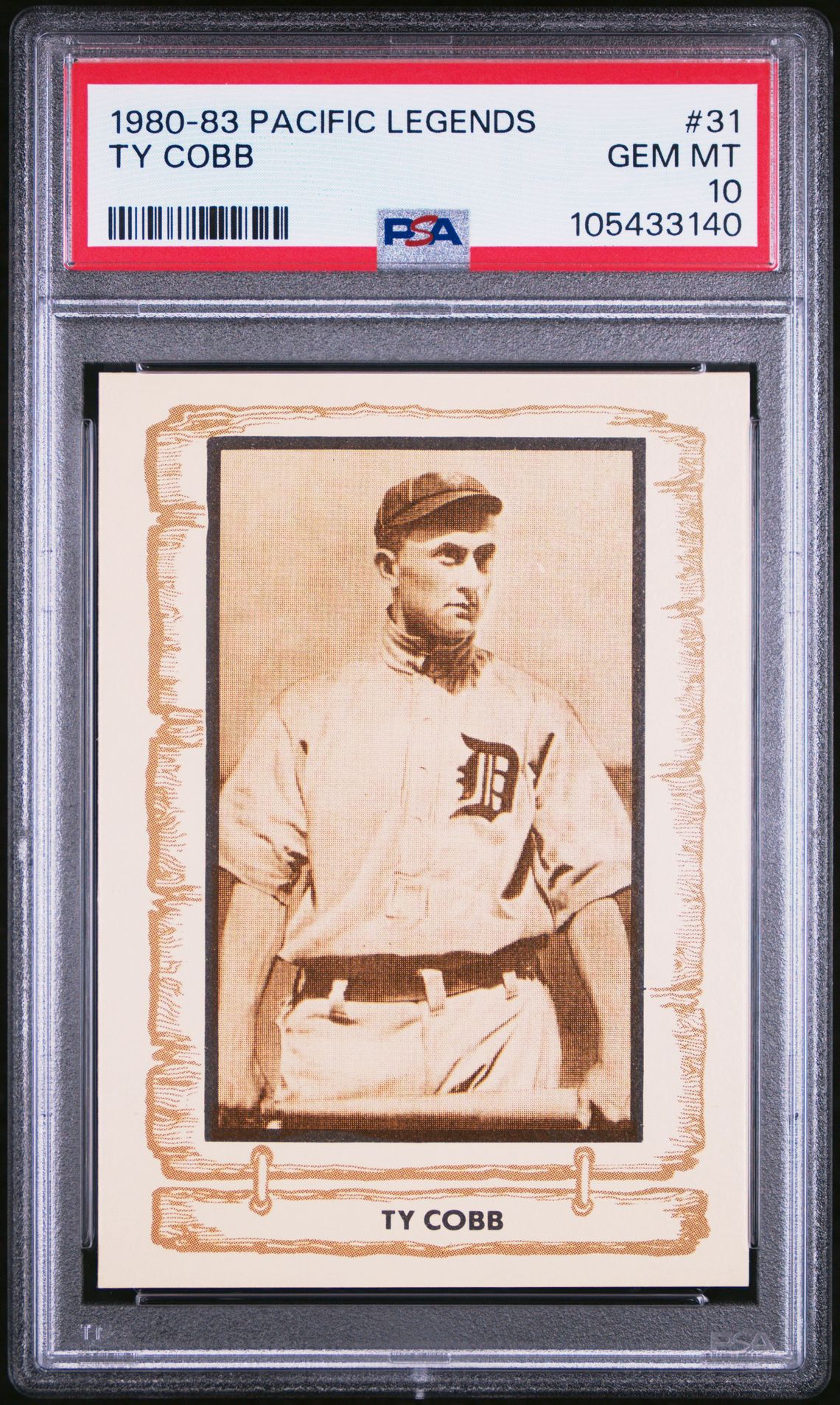 1980-83 Pacific PACIFIC LEGENDS #31 Ty Cobb front