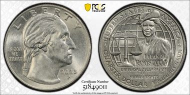 2023-P 25C Eleanor Roosevelt AU58