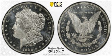 1885 $1 MS65+ DMPL