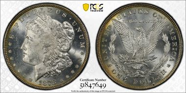 1878 8TF $1 VAM 6, Pierced Eyelid MS64