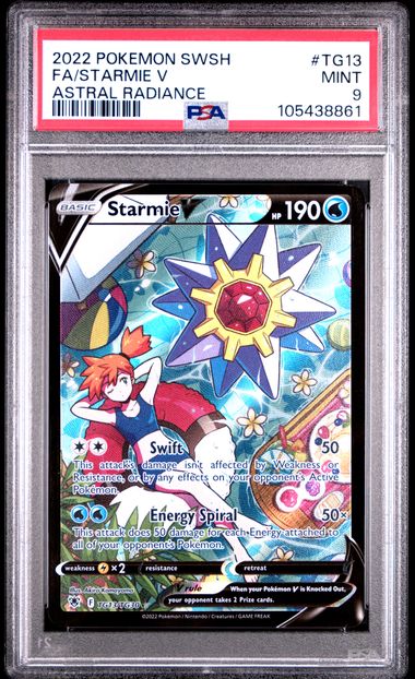 2022 Pokemon Sword & Shield Astral Radiance Fa/Starmie V #Tg13 (Astral Radiance) Mint 9 front