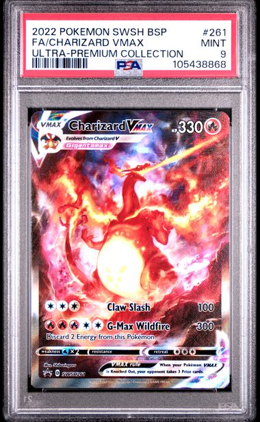 2022 Pokemon Swsh Black Star Promo Fa/Charizard Vmax #261 (Ultra-Premium Collection) Mint 9 front