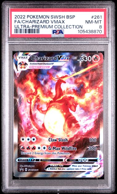 2022 Pokemon Swsh Black Star Promo Fa/Charizard Vmax #261 (Ultra-Premium Collection) Nm-Mt 8 front