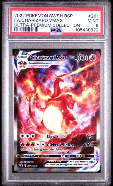 2022 Pokemon Swsh Black Star Promo Fa/Charizard Vmax #261 (Ultra-Premium Collection) Mint 9 front