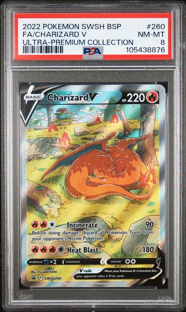 2022 Pokemon Swsh Black Star Promo Fa/Charizard V #260 (Ultra-Premium Collection) Nm-Mt 8 front
