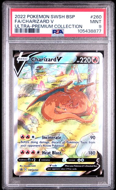 2022 Pokemon Swsh Black Star Promo Fa/Charizard V #260 (Ultra-Premium Collection) Mint 9 front