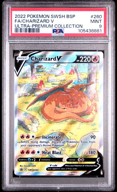 2022 Pokemon Swsh Black Star Promo Fa/Charizard V #260 (Ultra-Premium Collection) Mint 9 front