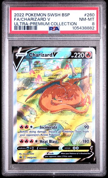 2022 Pokemon Swsh Black Star Promo Fa/Charizard V #260 (Ultra-Premium Collection) Nm-Mt 8 front