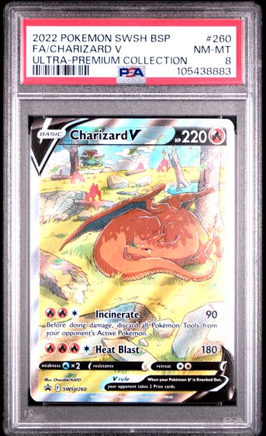 2022 Pokemon Swsh Black Star Promo Fa/Charizard V #260 (Ultra-Premium Collection) Nm-Mt 8 front