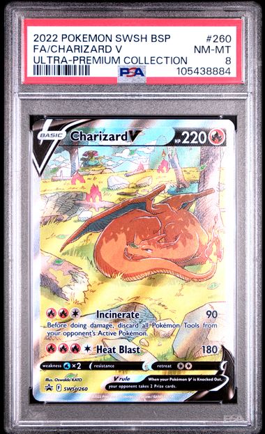 2022 Pokemon Swsh Black Star Promo Fa/Charizard V #260 (Ultra-Premium Collection) Nm-Mt 8 front