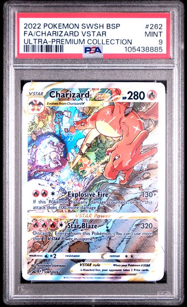 2022 Pokemon Swsh Black Star Promo Fa/Charizard Vstar #262 (Ultra-Premium Collection) Mint 9 front