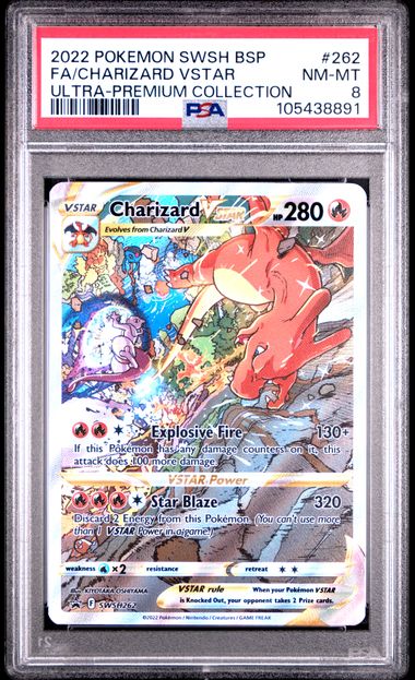 2022 Pokemon Swsh Black Star Promo Fa/Charizard Vstar #262 (Ultra-Premium Collection) Nm-Mt 8 front