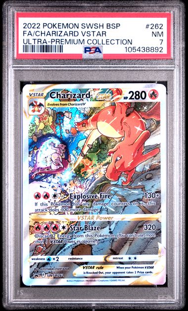 2022 Pokemon Swsh Black Star Promo Fa/Charizard Vstar #262 (Ultra-Premium Collection) Nm 7 front