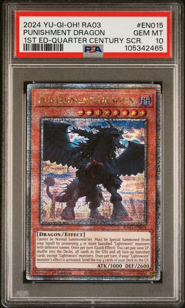 2024 Yu-Gi-Oh Quarter Century 1ST ED-QUARTER CENTURY SCR. #EN015 Punishment Dragon front