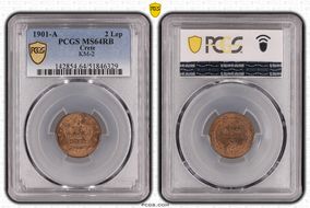 1901-A 2 Lep KM-2 MS64RB