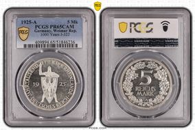 1925-A 5 Mk 1000 Years J-322 PR65CAM