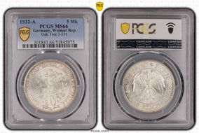 1932-A 5 Mk Oak Tree J-331 MS66