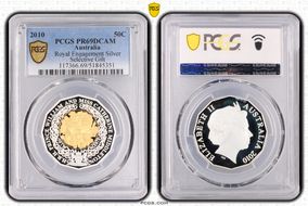 2010 50C Royal Engagement Silver Selective Gilt PR69DCAM