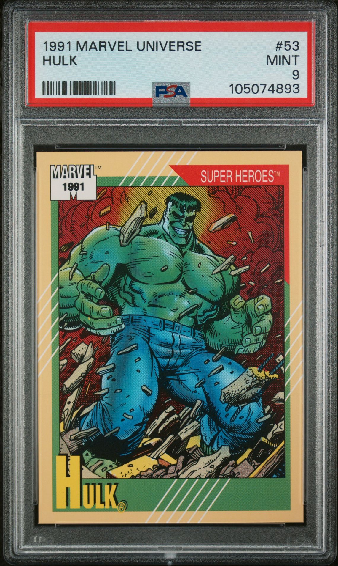 1991 Marvel MARVEL UNIVERSE #53 Hulk front